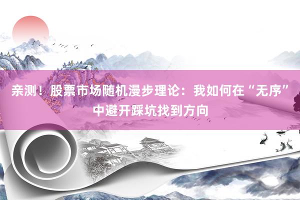 亲测！股票市场随机漫步理论：我如何在“无序”中避开踩坑找到方向