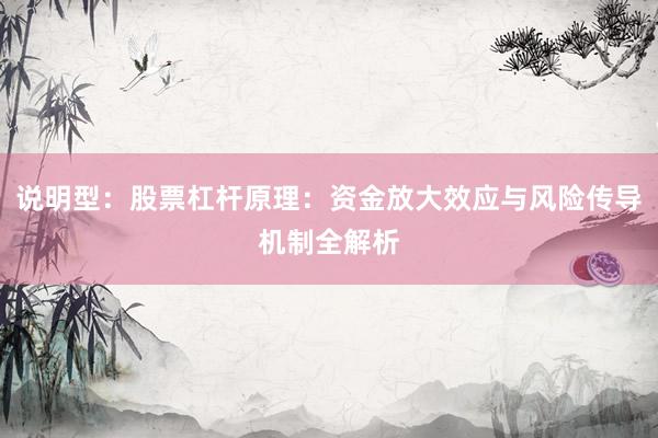 说明型：股票杠杆原理：资金放大效应与风险传导机制全解析